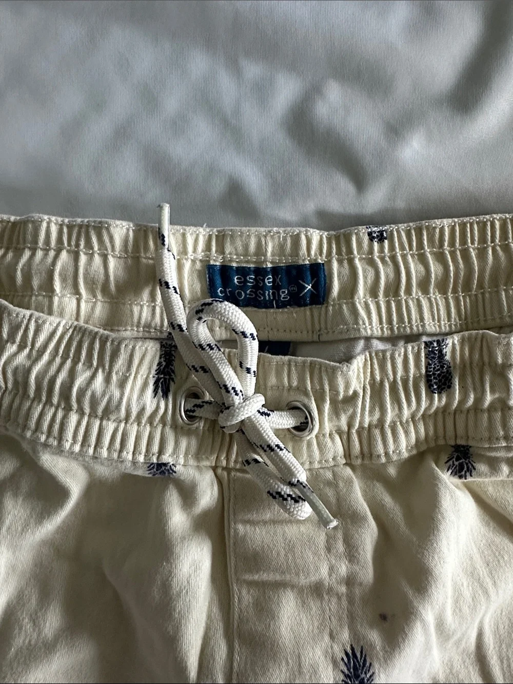 Men's Cream Pineapple Print Swim Shorts